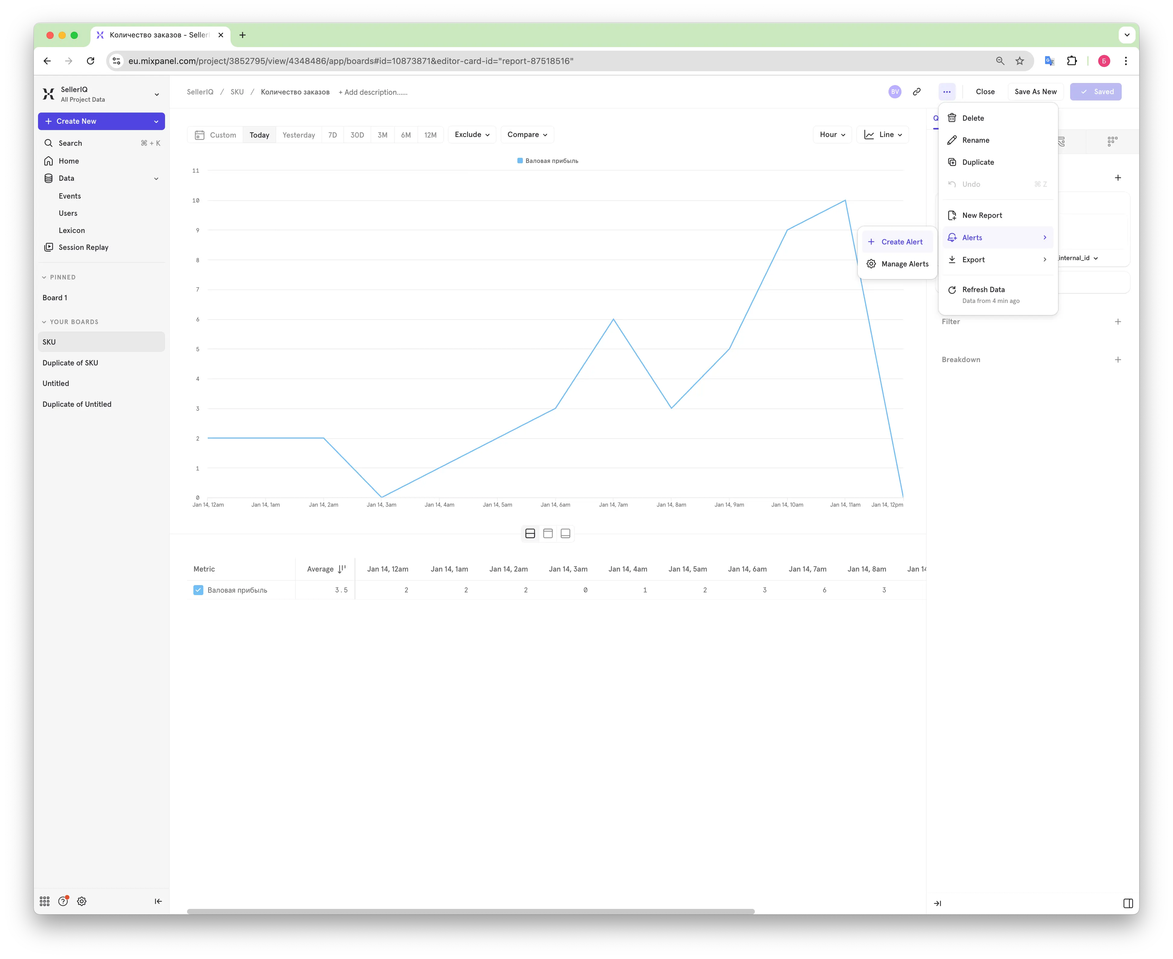 СКРІНШОТ: Create Alert Modal